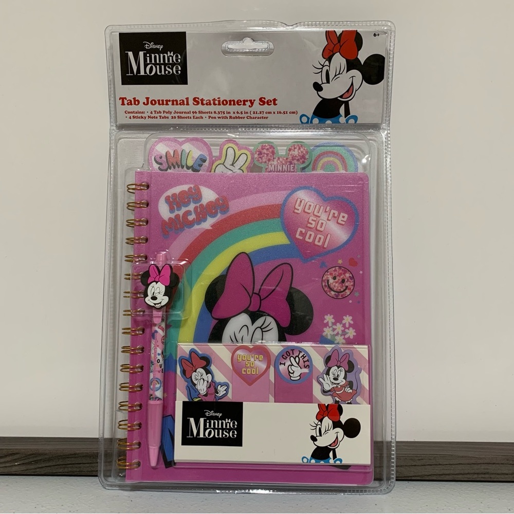 Disney Minnie Mouse Tab Journal Stationery Set-NWT